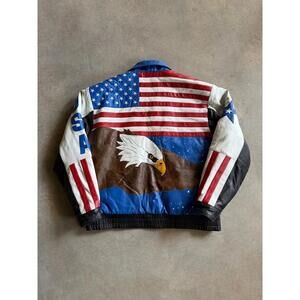 VTG USA Eagle MOB Leather Jacket Sz L/XL